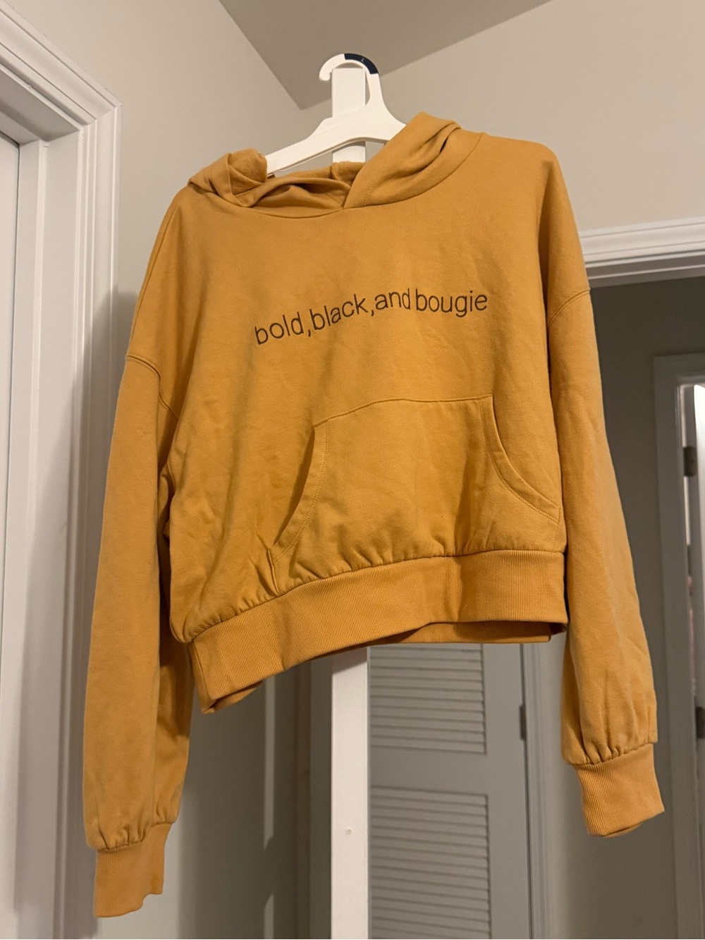 Target Mustard Yellow Cropped Hoodie Sweatshirt and sweatpants (set)